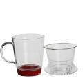 One Person Office Teapot Glass Tea Mug With Infuser